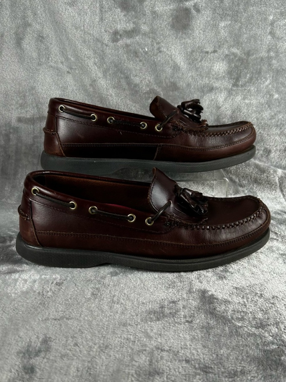 GH Bass Henry II Kiltie Loafers Mens 9 M Brown Leather Preppy Classic Moc Toe